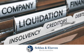 Folders with liquidation, debts, creditors and insolvency headings