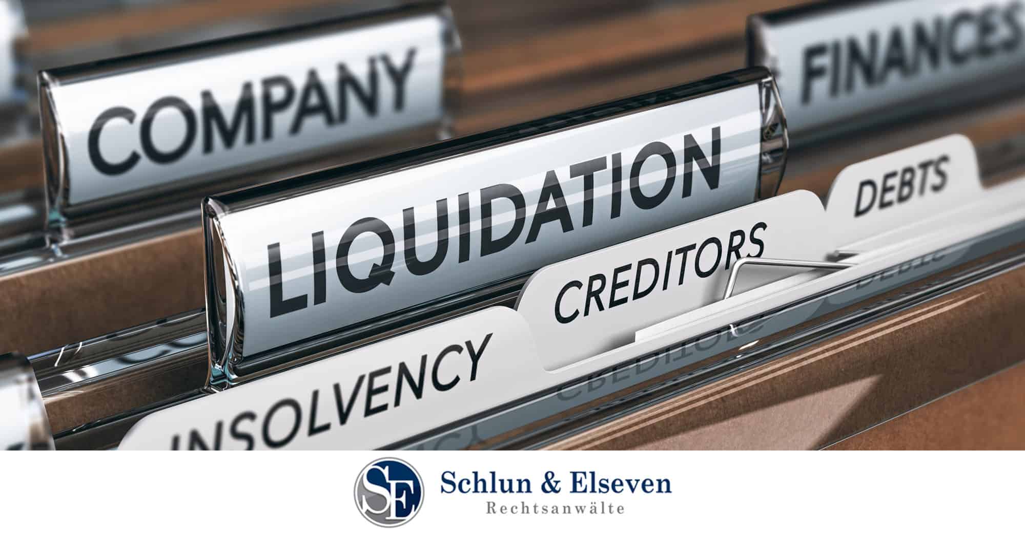 Liquidation, debts, insolvency documents