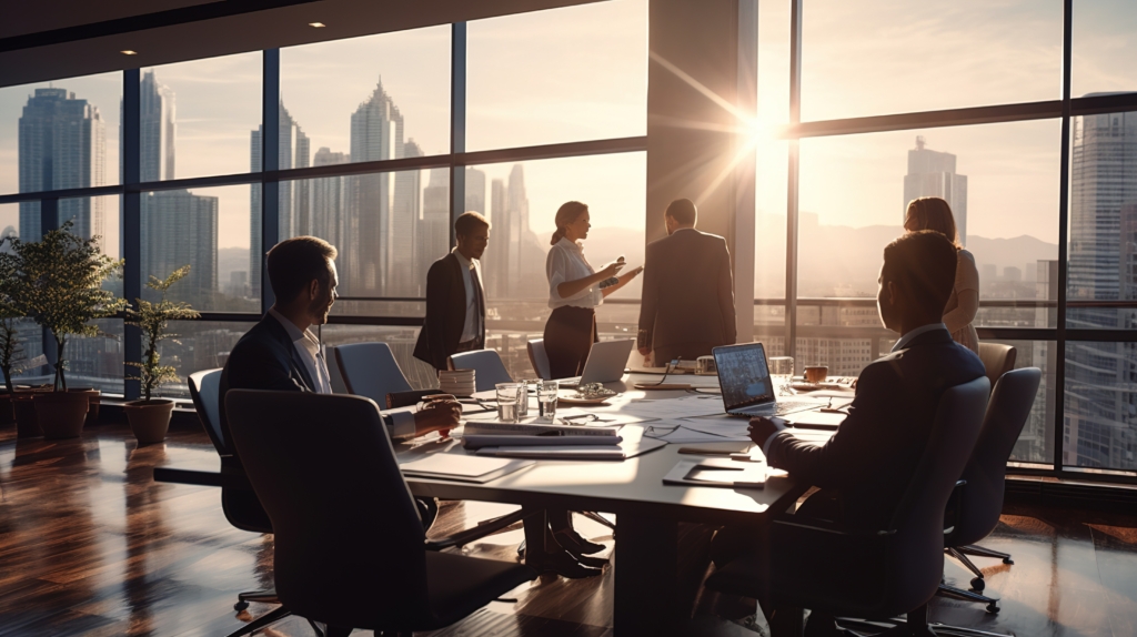 Business Consulting meeting working and brainstorming new business project finance investment concept